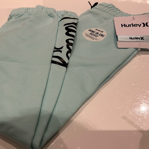 Hurley Other - NWT Hurley Girls Joggers with Matching Headband – Mint Candy, Size Small